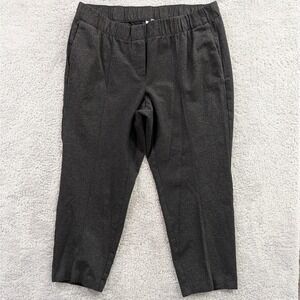 J. Jill Ponte Slim Leg Elastic Waist Pull On Pants XL Petite XLP Gray Pockets